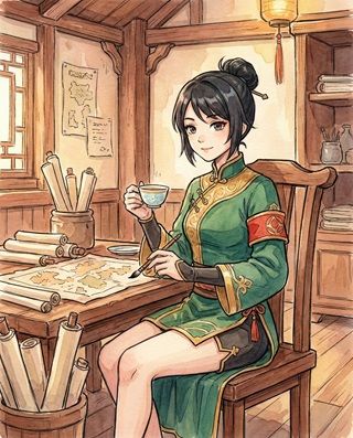 Lan Yan Genshin Impact Character Art